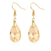 E2108-2 Champagne Color Natural Crystal Handmade Earrings Zircon Long Earrings