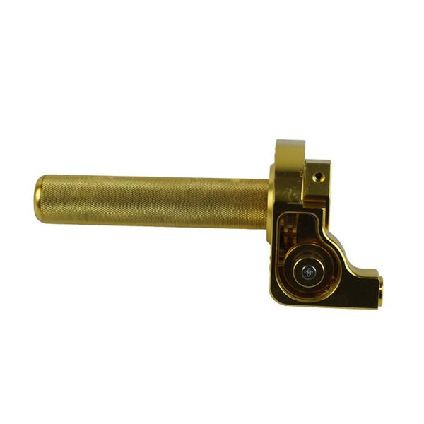 Motorcycle Off-Road Vehicle Modified CNC Handle Throttle Clamp Hand Grip Big Torque Oil Visual Throttle Accelerator(Golden)