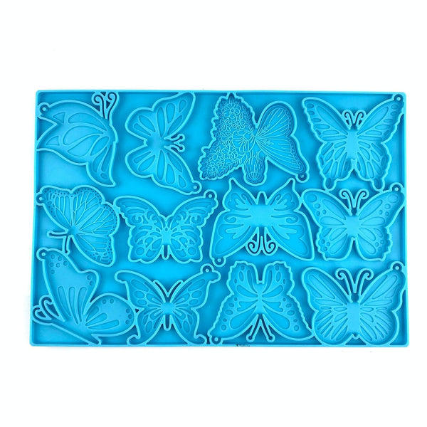 DIY Butterfly Keychain Epoxy Mould(Blue)