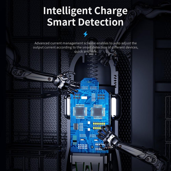 ROCK H8 12W 2.4A Output Dual USB Smart Car Charger (Black)