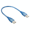 USB 2.0 AM to AM Cable, Length: 30cm(Blue)