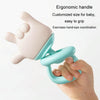 Baby Rattle Teether Soothing Teething Stick Anti-Eating Silicone Toy, Color: 666 Gesture Cyan