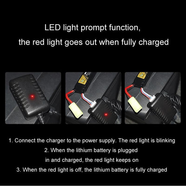 11.1V 2A 3S Output Protection Lithium Battery USB Charger With Light(XH/4P Plug)
