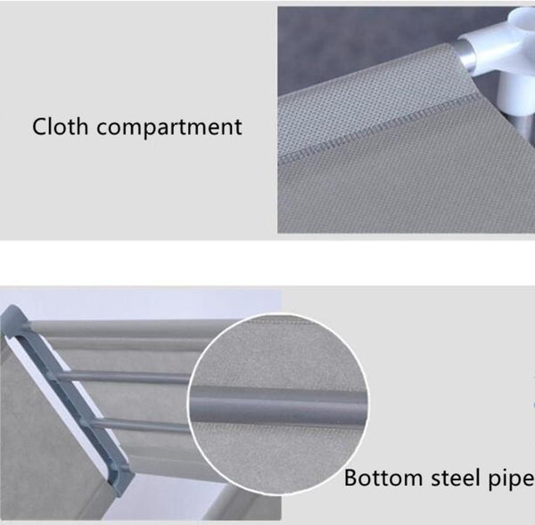 Plastic Steel Tube Multifunctional Combination Holder Student Books Shelf Floor Storage Rack(Cherry)