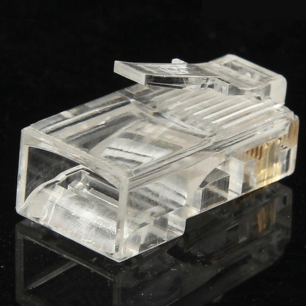 100pcs /Pack High-Performance RJ45 Connector Modular Plug, Gold: 3u 3 Feet