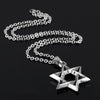 1102 Stainless Steel Necklaces Men Six Pointed Star Pendant, Style: Pendant+Chain