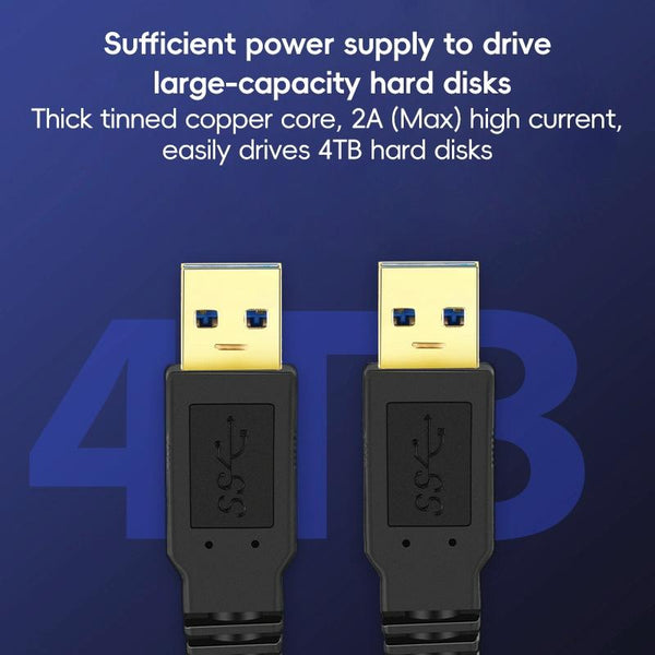 USB 3.0 Male To USB 3.0 Male Double End USB Cable, Length:1m(Black)