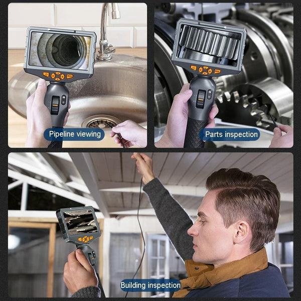 Teslong TD500 HD 5 Inch Large Screen 360 Degree Dual Steering Borescope Industrial Components Overhaul