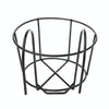Balcony Fence Round Metal Flower Stand Wrought Iron Wall-mounted Flower Pot Stand, Size:XL(Black)