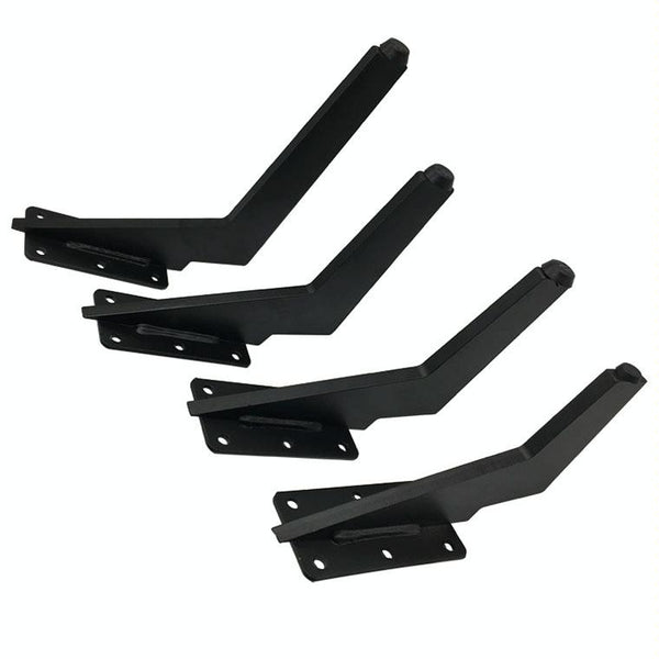 LH-DJ08 Adjustable Knife Shape Metal Furniture Support Legs, Height: 14.5cm(Matte Black)