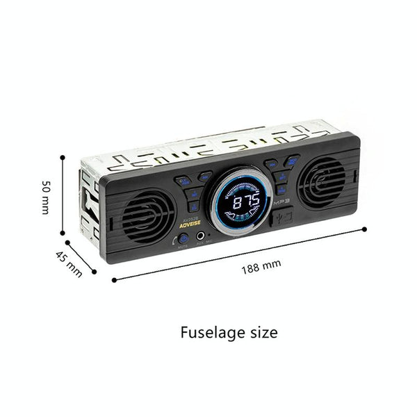 12 V Car MP3 Bluetooth Player Plug And Play FM Automobile Radio(Black)