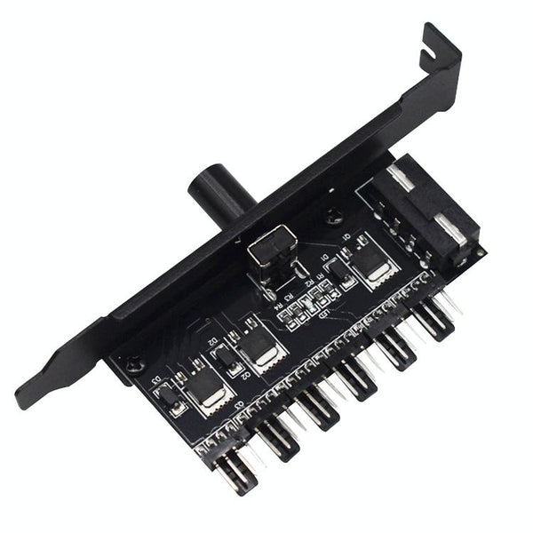 PIC Bit Case Cooling Fan Control Switch PWM 6 Way Computer Fan Speed Controller(Big 4Pin)
