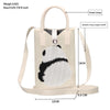 Panda Knitted Mini Crossbody Phone Bag For 6.9 inch and Below Phones(White)
