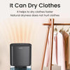 1L 36W Air Dehumidifier for Home Damp Drying Clothes with 7 colors Light EU Plug(Black)