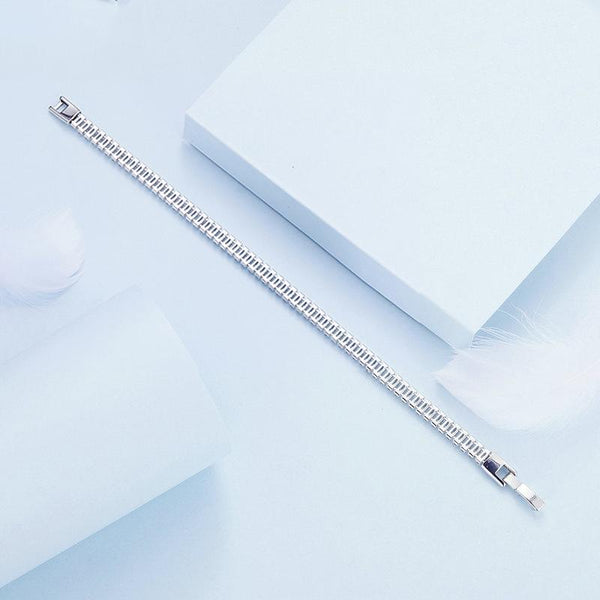 YIB055-17L Sparkling Cubic Zirconia Bracelet Gold Plated Copper Jewelry