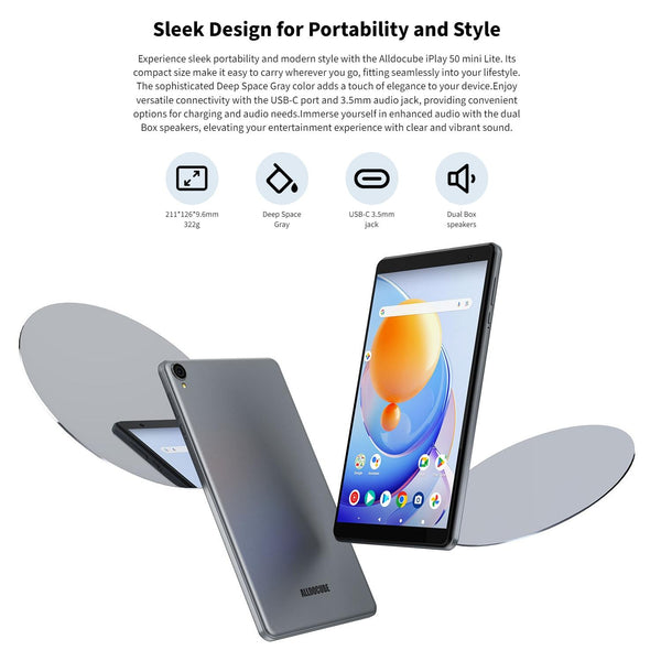 ALLDOCUBE iPlay 50 mini Lite WiFi Tablet, 4GB+64GB, 8 inch Android 13 Allwinner A523 Octa Core