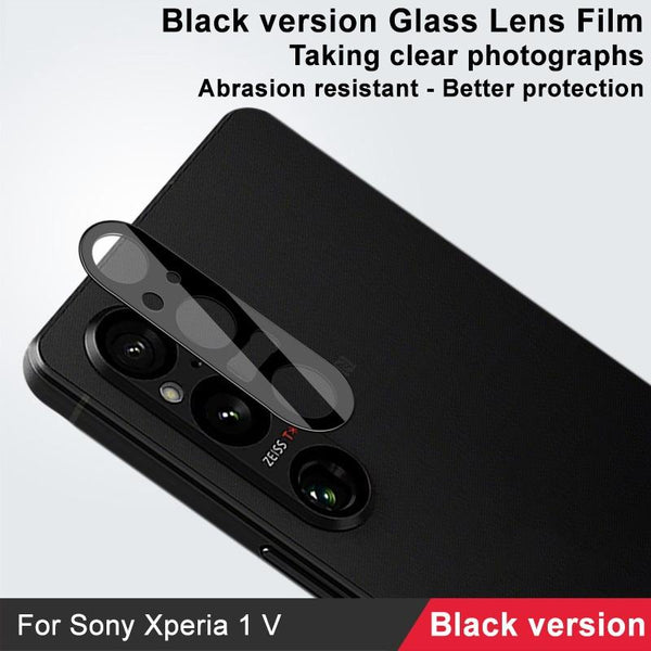 For Sony Xperia 1 V IMAK Rear Camera Lens Glass Film Black Version