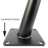 LH-ZT-0001 Cone Round Tube Furniture Support Legs, Style: Straight Cone Height 30cm(Black Gold)