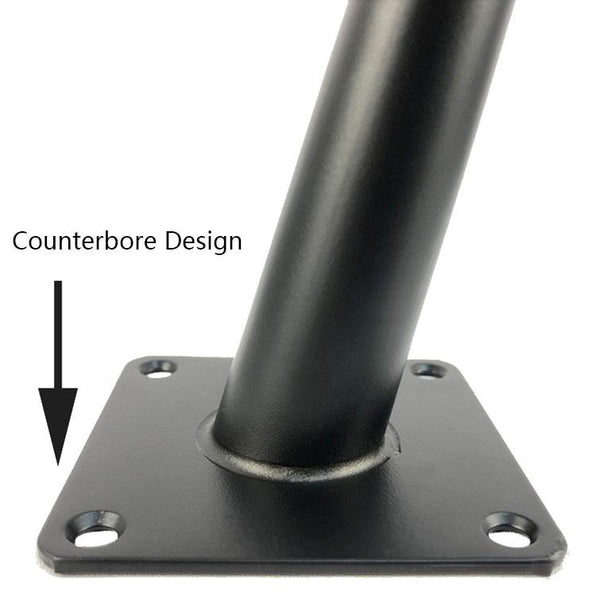 LH-ZT-0001 Cone Round Tube Furniture Support Legs, Style: Oblique Cone Height 25cm(Matte Black)