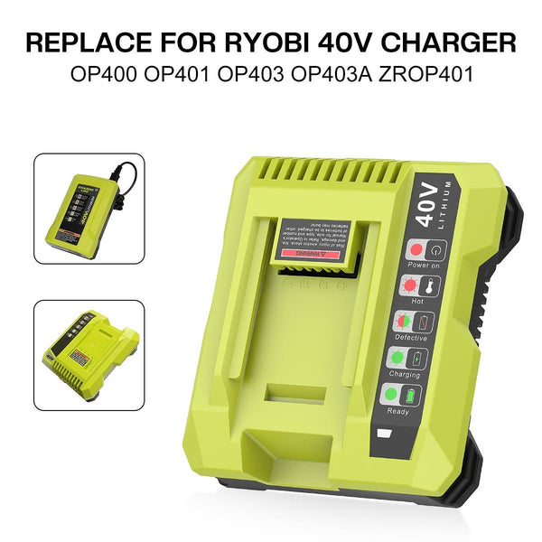 36-40V Tool Cutting Machine Battery Charger, For RYOBI PO401 / PO403 / PO400, Plug: UK