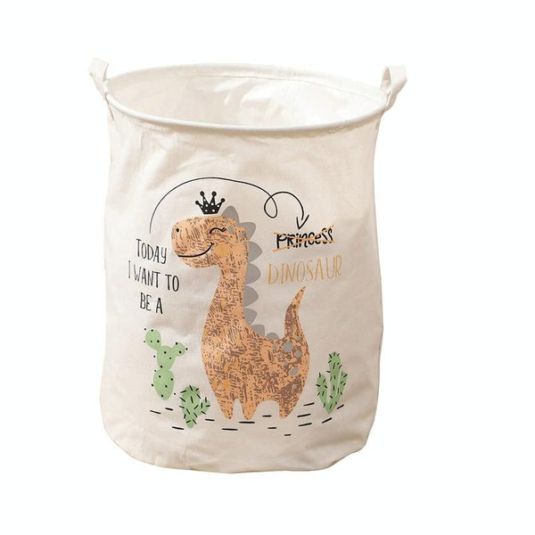 Cartoon Dirty Laundry Basket Waterproof Fabric Storage Bag(Camel)
