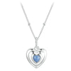 S925 Sterling Silver Platinum Plated Luminous Love Heart Necklace(BSN375)