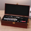 Single Piano Finish Red Wine Box Wooden Packing Case Wine Gift Box With Tools(Ebony)