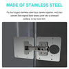2 Sets Stainless Steel Hinge Repair Installer, Specification: 2 Repair Plates + Hinge + 16 Screws