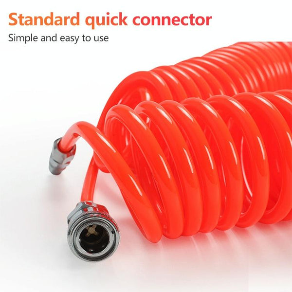 LAIZE Compressor Air Flexible PU Spring Tube with Connector, Specification:12x8mm, 15m