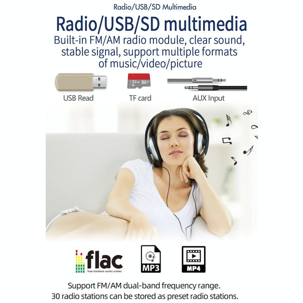 T100C 7 inch Manually Retractable Screen Car MP5 Player Radio, Support Mirror Link & FM & TF Card & USB & Bluetooth Hand-free Calling & Reversing Trajectory System & CayPlay Connection