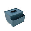 Simple Plastic Multifunctional Tissue Box Home Office Desk Storage Drawer Tray(Dark Blue)