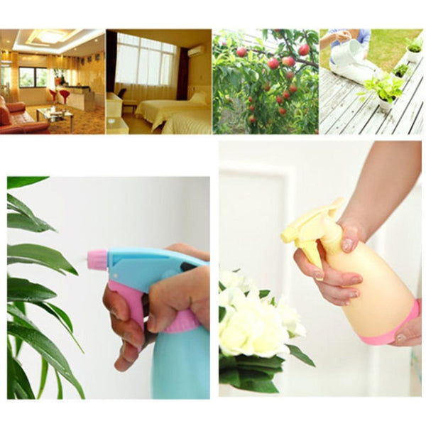 Small Watering Can Irrigation Tools Sowing Nursery Spray Bottle Hand Pressure Pouring Pot with Adjustable Nozzle,Random Color Delivery,Capacity:400ml