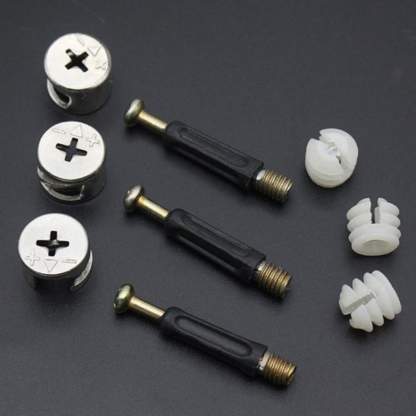 10pcs 35mm 3 In 1 Screw Connector Furniture Link Fixer Closet Eccentric Wheel Nut Connection Fastener