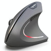 HXSJ T29 Bluetooth 3.0 Wireless Bluetooth 6-Keys 2400 DPI Adjustable Ergonomics Optical Vertical Mouse(Grey)