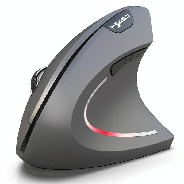 HXSJ T29 Bluetooth 3.0 Wireless Bluetooth 6-Keys 2400 DPI Adjustable Ergonomics Optical Vertical Mouse(Grey)