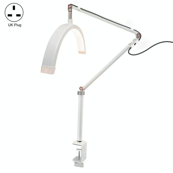 HD-M3X For Eyelash Extensions / Tattoo / Nail Art Lighting Lamp 16 inch Clip-on Half Moon Desk Lamp(UK Plug)