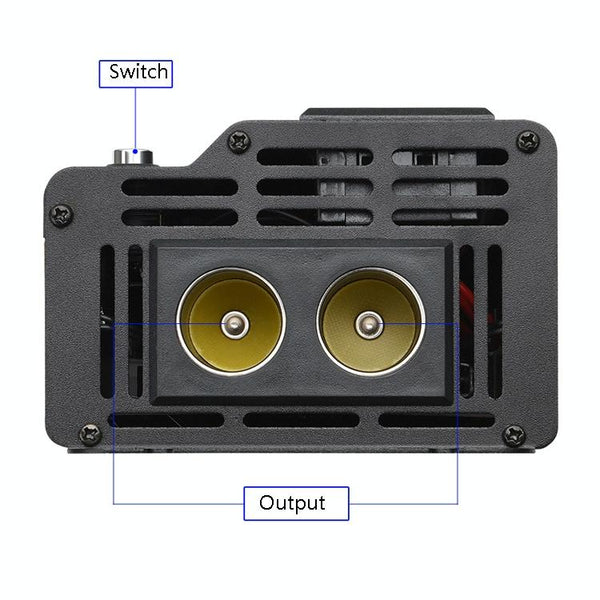 XUYUAN 4000W Car Inverter LED Colorful Atmosphere Light 4 USB Charging Converter, Specification: 24V-220V