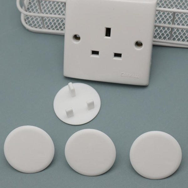 UK 3-Hole Baby Socket Protection Cover, Style: Pear Shaped White