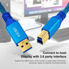 Printer / Hard Disk USB 3.0 A Male to B Male Connector Cable, Length:1m(Blue)
