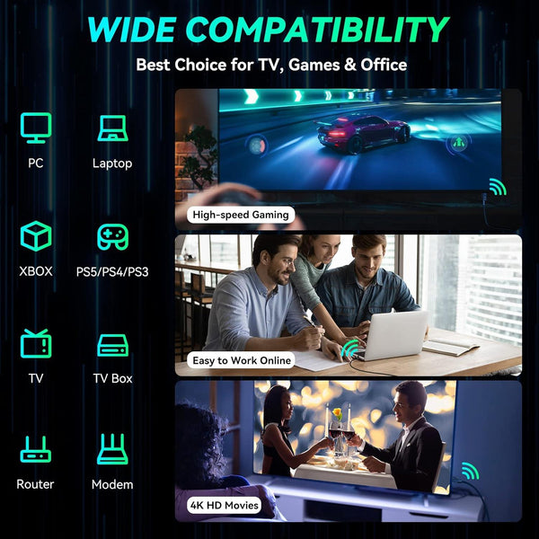 5m CAT8e Pure copper Computer Switch Router Ethernet Network LAN Cable