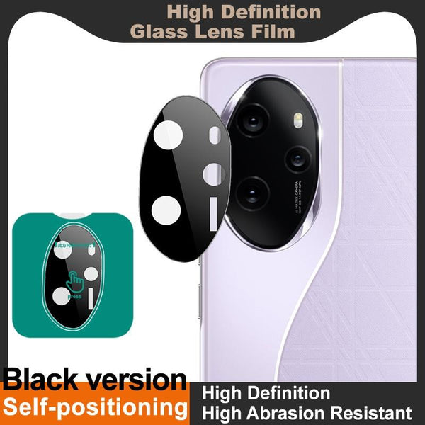 For Honor 100 Pro imak Black Version HD Glass Rear Camera Lens Film, Self-positioning Version