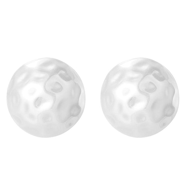 E2209-1 Pit Pattern Semicircle Stud Earrings Jewelry