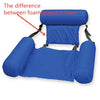 Inflatable Hammock Foldable Dual-purpose Backrest Floating Drainage Upstream Pleasure Lounge Chair Floating Bed Sofa, Style:Without Foam Board(Sapphire Blue)