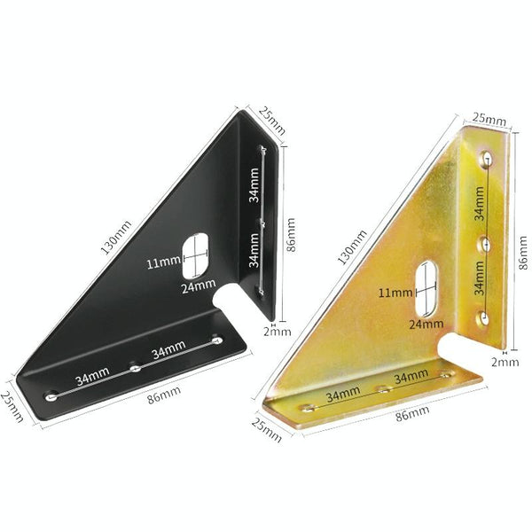 4pcs /Set Triangle Corners Anti-Shaking Fixing Fittings For Bed Frame(Black)