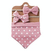 3 In 1 Baby Drooling Towel Cotton Printed Double Sided Triangle Towel Headband Set Waterproof Bibs, Style: DP069-2