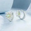 S925 Sterling Silver Women Sunflower Earrings Jewelry(BSE966)