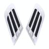 2 PCS Euro Style Plastic Decorative Air Flow Intake Turbo Bonnet Hood Side Vent Grille Cover With Self-adhesive Sticker(Silver)