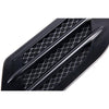 2 PCS Euro Style Plastic Decorative Air Flow Intake Turbo Bonnet Hood Side Vent Grille Cover With Self-adhesive Sticker(Black)