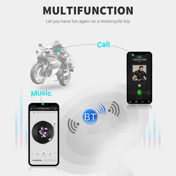 BT22 Waterproof Call Motorcycle Helmet Bluetooth Headset