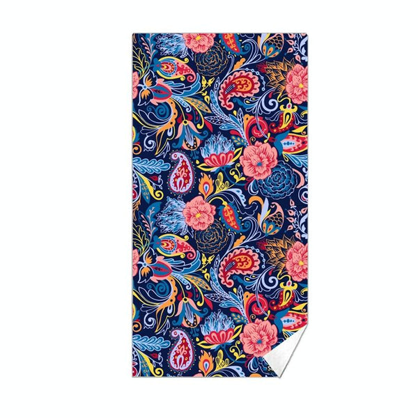 Double-Faced Velvet Quick-Drying Beach Towel Printed Microfiber Beach Swimming Towel, Size: 160 x 80cm(Classical Floral)